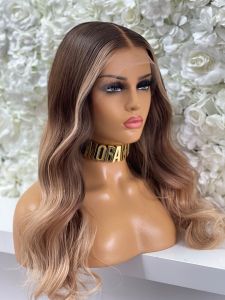 CHARLIE, CUSTOM DELUXE LACE WIG, NATURAL BROWN / BLONDE MONEY PIECE HIGHLIGHTS