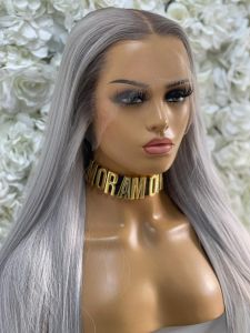 DREAM, SILKY SILVER / GREY ROOTED, CUSTOM DELUXE LACE WIG