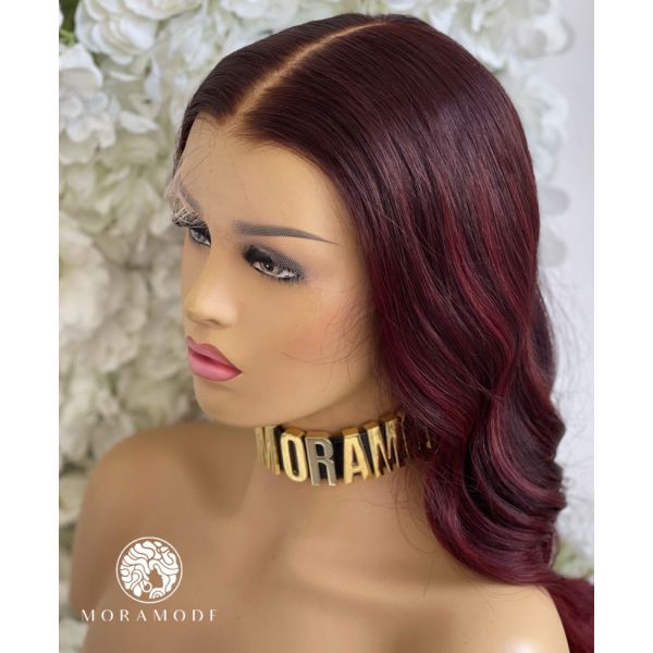 FAITH, BURGUNDY BALAYAGE w/ DEEP RED UNDERTONES, CUSTOM DELUXE