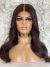 CAMMY, CHOCOLATE BROWN WIG WITH CURTAIN BANGS, DELUXE LACE WIG