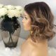 PETRA, BROWN, BLONDE WAVY BOB CUT, DELUXE LACE WIG