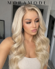 CINDY, ROOTED, LIGHT PLATINUM BLONDE, DELUXE LACE WIG
