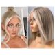 TAYLOR, BLONDE BOB,  FACE FRAMING HIGHLIGHTS, DELUXE LACE WIG