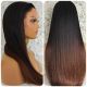 CAMILLE, NATURAL SCALP, DARK BROWN ROOTS OMBRE, DELUXE LACE WIG