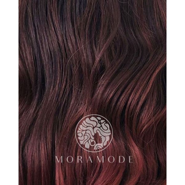 MARSALA BALAYAGE HALF HAIR WIG