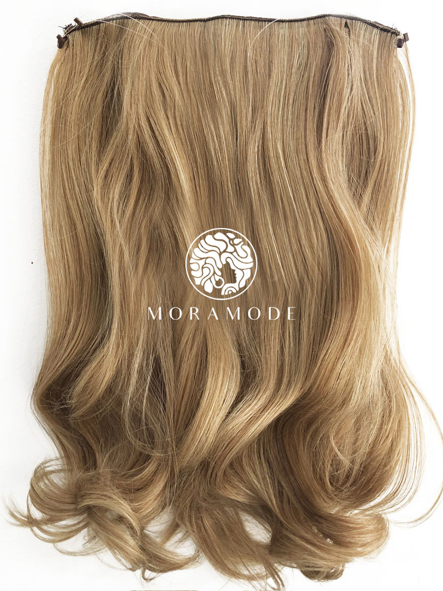 STRAWBERRY BLONDE HALO LUXURY THICK HAIR EXTENSIONS