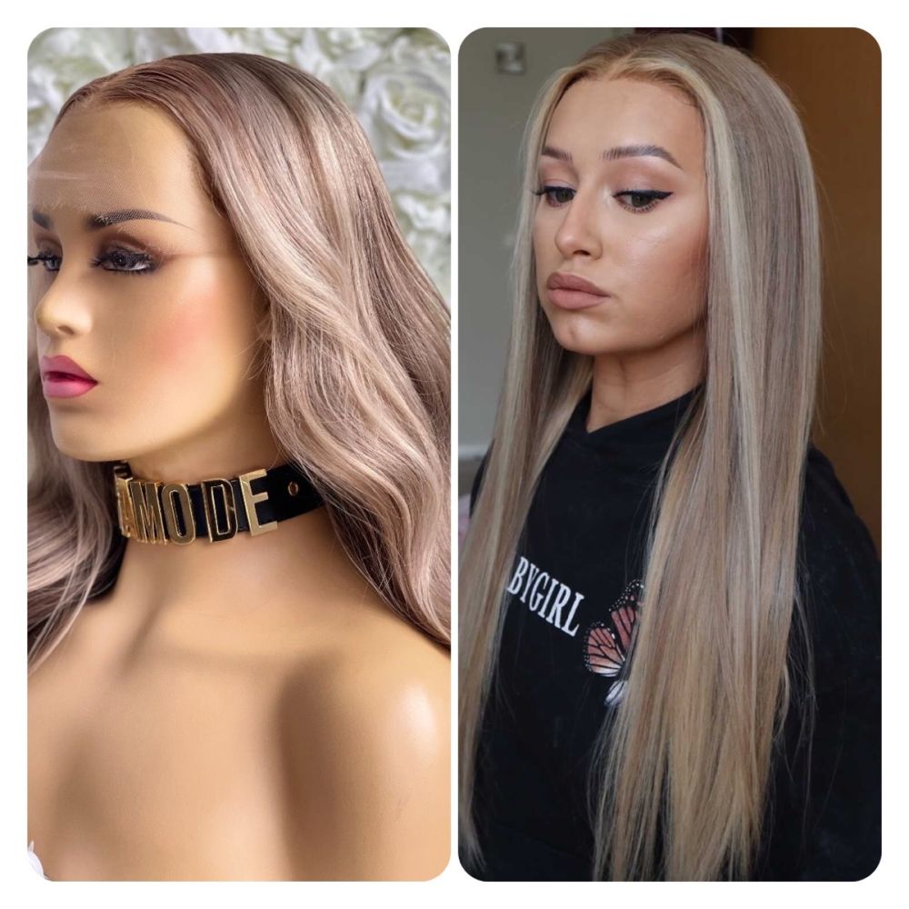 light caramel blonde wig